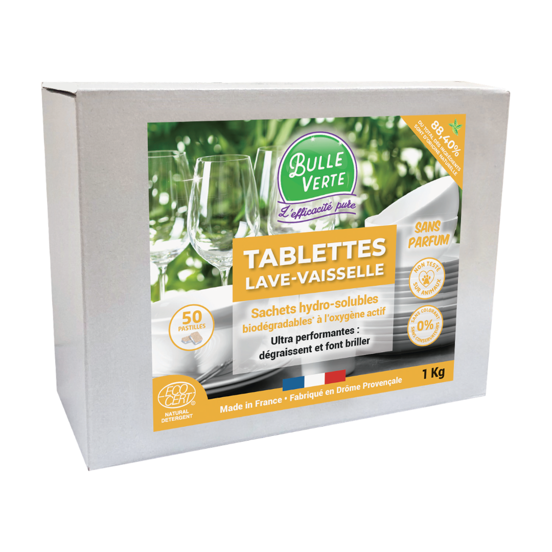 Tablettes lave-vaisselle classiques - Bulle Verte