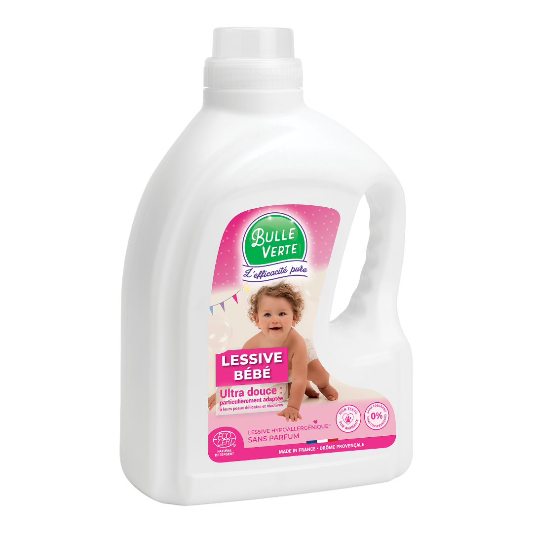 Lessive bébé hypoallergénique, Bulle Vert